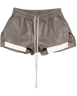 Rick Owens Fog Boxer Shorts With Drawstring - Gray