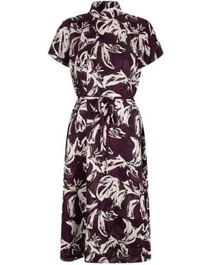 Shanghai Tang Tang Silk Dress - Purple