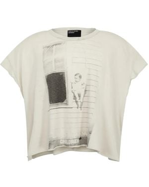 Enfants Riches Deprimes Garden Of Unborn Children Graphic-Print Cut-Off T-Shirt - White