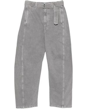 Lemaire Hose Mit Gürtel - Grau