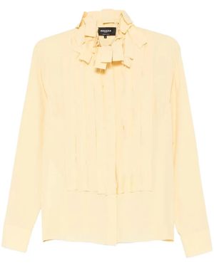 Rochas Hemd aus Krepp - Natur