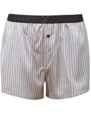 Fleur du Mal Boxer À Fines Rayures - Gris