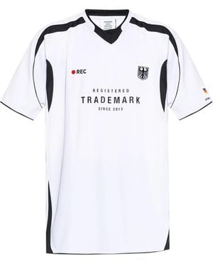 Vetements Paneled Graphic-Print T-Shirt - White