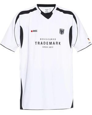 Vetements Panelled Graphic-Print T-Shirt - White