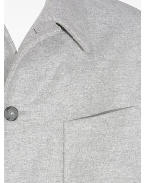 Hevò Long-Sleeved Shirt Jacket - Grey