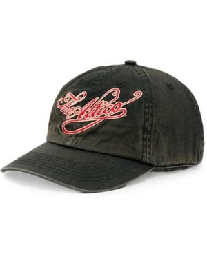 The Attico Logo-Embroidered Cap - Black