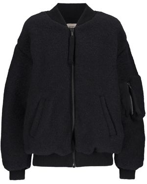 Laneus Bouclé Bomber Jacket - Black