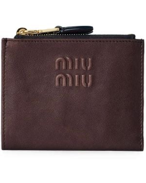 Miu Miu Small Leather Wallet - Purple
