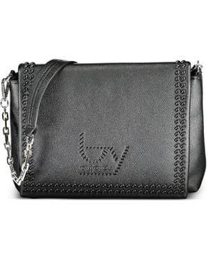 Byblos Studded Logo-Embossed Shoulder Bag - Gray
