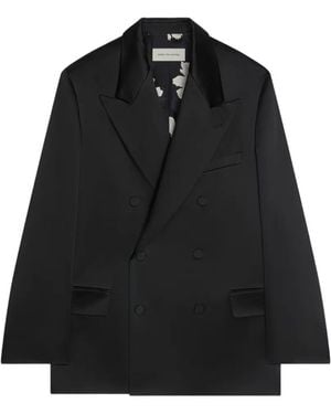 Dries Van Noten Oversized Double-Breasted Blazer - Black
