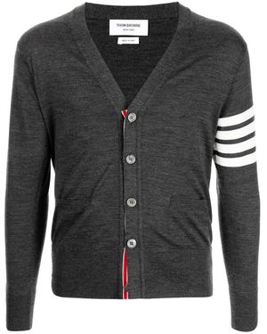 Thom Browne 4-Bar Stripe Cardigan - Black