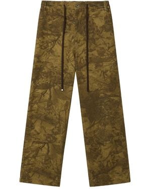 Low Classic Drawstring Camouflage Trousers - Green