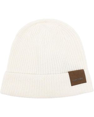 Tom Ford Cashmere Beanie Hat - White