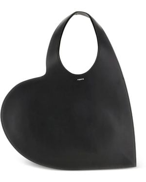 Coperni Heart Leather Shoulder Bag - Black