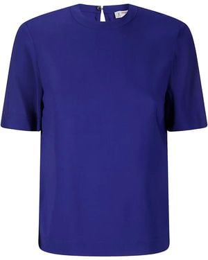 Alberto Biani アイレットディテール Tシャツ - ブルー