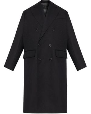 DSquared² Virgin wool double-breasted coat - Schwarz