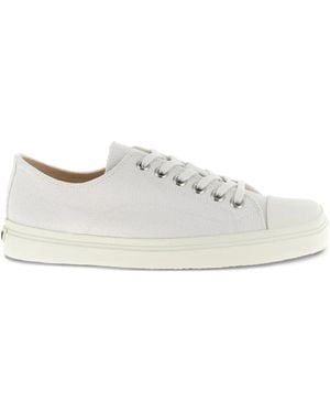 Moschino Edge Square-Toe Canvas Trainers - White