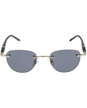 Montblanc Rimless Geometric-Frame Sunglasses - Blue
