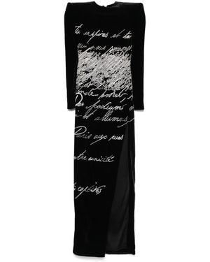 Balmain Love Letter Gown - Black