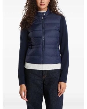 Tommy Hilfiger Quilted Knit-Sleeve Jacket - Blue