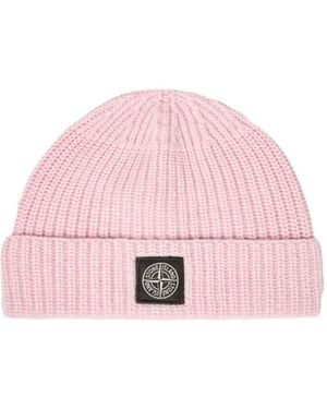 Stone Island Wool Knit Hat - Pink