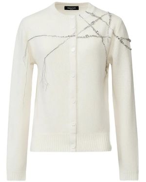 Fabiana Filippi Platinum Crystal-Embellished Cardigan - White