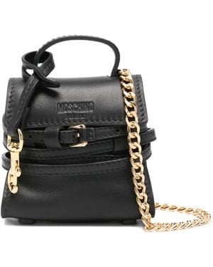 Moschino レザー トートバッグ - ブラック