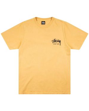 Stussy New York Cotton T-Shirt - Yellow