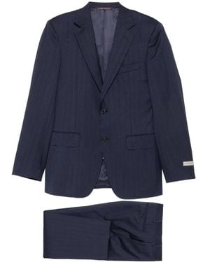 Canali Costume À Motif De Chevrons - Blue