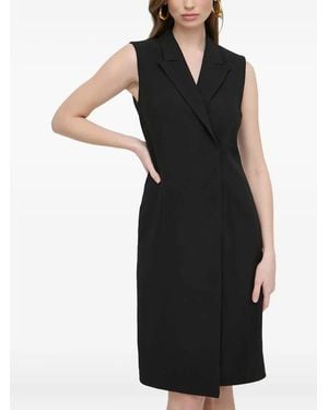 BOSS Minikleid mit fallendem Revers - Schwarz