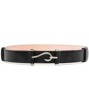 Edhen Milano Hook-Fastening Detail Belt - Black