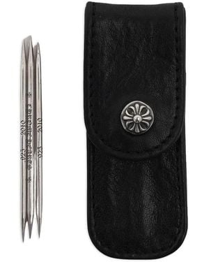 Chrome Hearts Lot De Cure-Dents À Logo Gravé - Noir