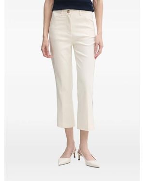 Benetton Pressed-Crease Cropped Trousers - White