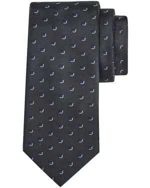Ferragamo Gancini Bicolor Jacquard Tie - Gray