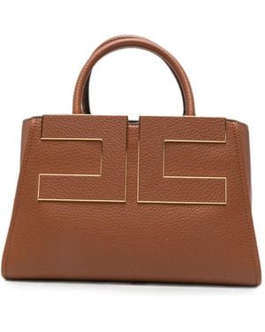 Elisabetta Franchi Faux Leather Tote Bag - Brown