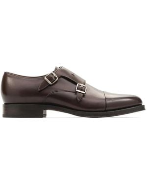 Lottusse Premium Double-Buckle Monk Shoes - Brown