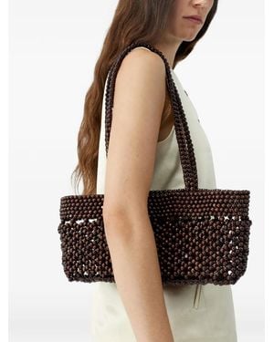 Cordera Beaded shoulder bag - Neutro