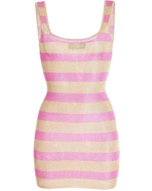 SER.O.YA Benni Metallic Striped Mini Dress - Pink