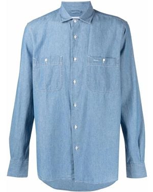 Aspesi Camisa Vaquera Con Botones - Azul