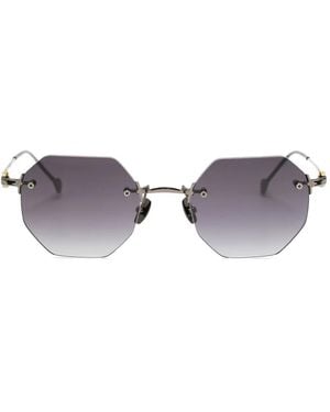 Yohji Yamamoto Geometric-Frame Sunglasses - Black