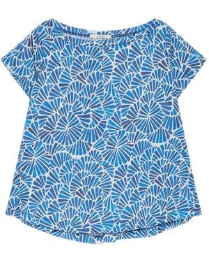 Maliparmi T-Shirt Imprimé À Col Bateau - Blue