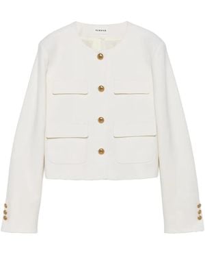 P.A.R.O.S.H. Buttoned Flap-Pockets Jacket - White