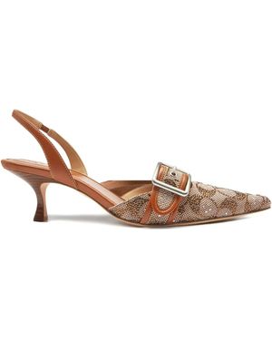 COACH Buckle Slingback Pumps - Brown
