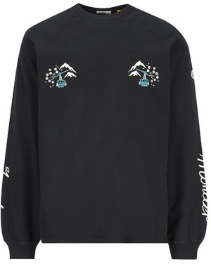 Moncler X Frgmt Logo-Print T-Shirt - Black
