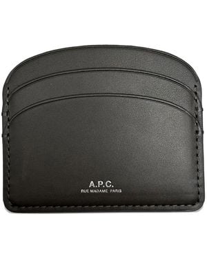 A.P.C. Demi-Lune Cardholder - Gray