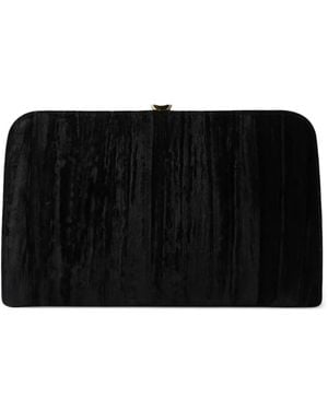 Furla Clutch Con Effetto Vissuto E Chiusura A Scatto - Nero