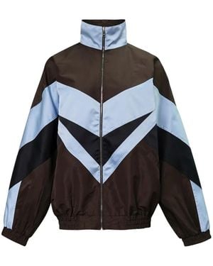 N°21 Contrasting Chevron Jacket - Brown