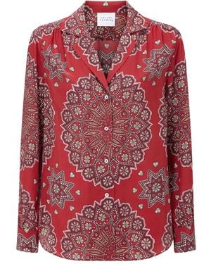 Hayley Menzies Dalton Paisley-Print Button-Up Shirt - Red