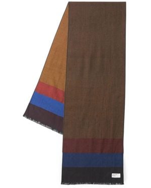 Universal Works Himalayan Reversible Striped Scarf - Brown