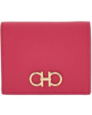 Ferragamo Gancini Compact Wallet - Pink